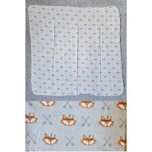 Luvable Friends Baby Cotton Receiving Blanket Gray Fox/Arrow Print 25" x 25"